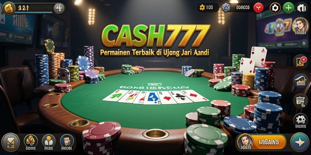 Tampilan menarik dari permainan poker CASH777 dengan pengalaman gameplay yang seru.