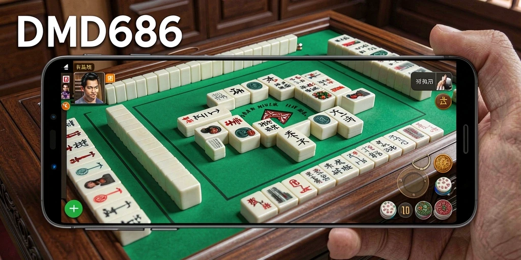 Screenshot utama DMD686 menampilkan gameplay Mahjong yang seru dan menarik.