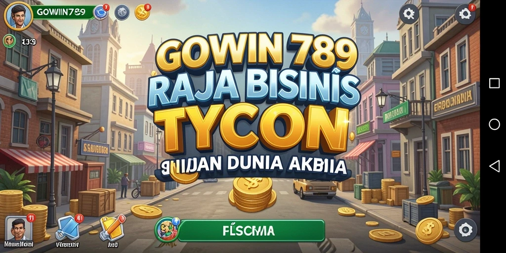 Tampilan gameplay GOWIN789 menunjukkan perjalanan sukses membangun kerajaan bisnis.