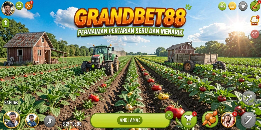 Tampilan gameplay menarik dari GRANDBET88 di dunia pertanian.