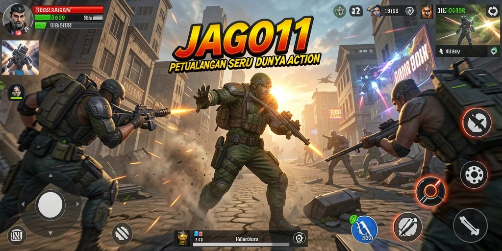 Tangkapan layar menunjukkan aksi seru dan grafis menawan JAGO11.