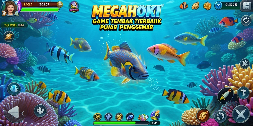 Tampilan gameplay seru MEGAHOKI yang penuh warna dan menantang.