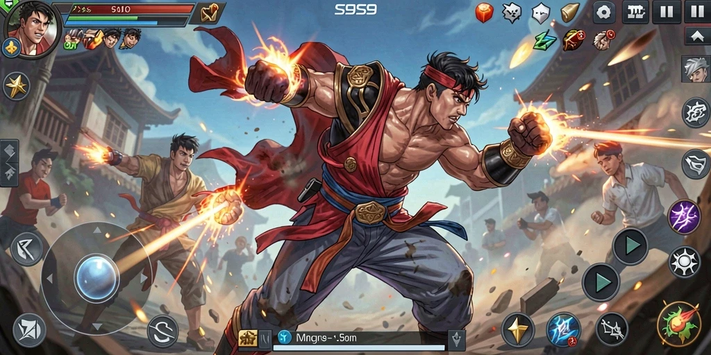 Tampilan seru dari gameplay fighting di S9S9 dengan aksi mendebarkan.