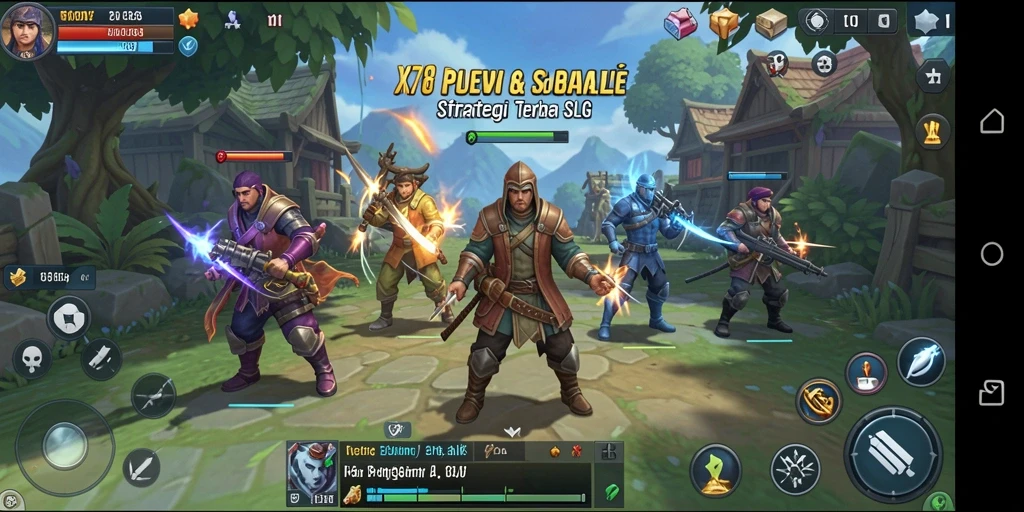 Tampilan screenshot gameplay X78 yang menampilkan pertempuran strategis.