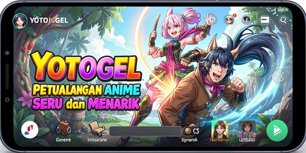 Screenshot gameplay YOTOGEL menampilkan karakter Anime yang beraksi.